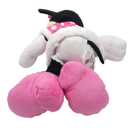 Disney Minnie Mouse Plush Doll 24" Stuffed Animal Toy Pink Polka Dot Snowflake - Picture 10 of 12
